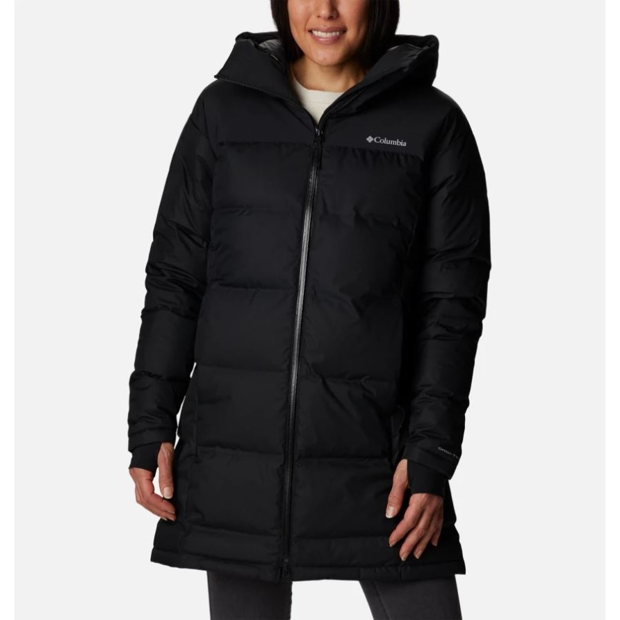 Lange Daunenjacke Mit Opal-Hügelkapuze Für Damen Black Columbia
