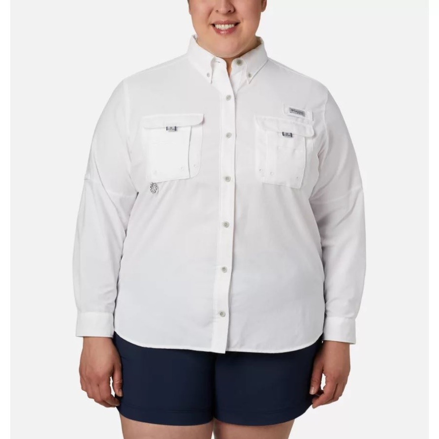 Pfg Bahama Langarm Für Damen Plus Größe Columbia White