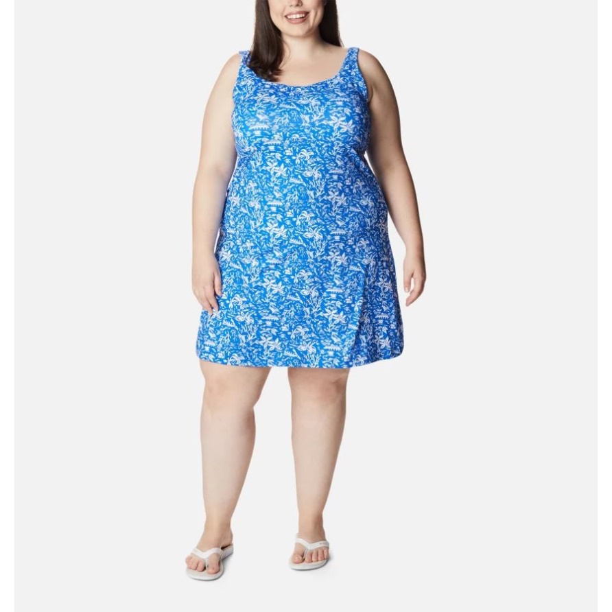 Pfg Freezer III Kleid Für Damen In Übergröße Columbia Blue Macaw Kona