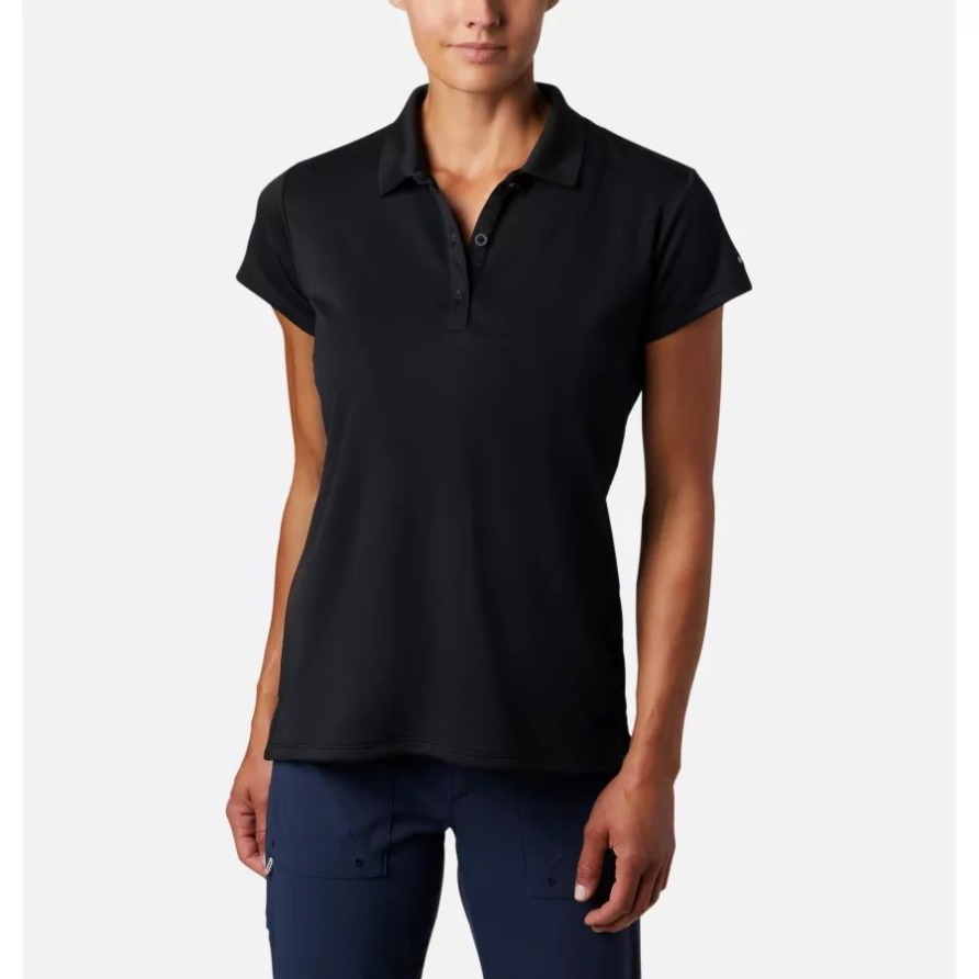 Kurzarm-Poloshirt Von Pfg Innisfree Für Damen, Schwarz, Kolumbien