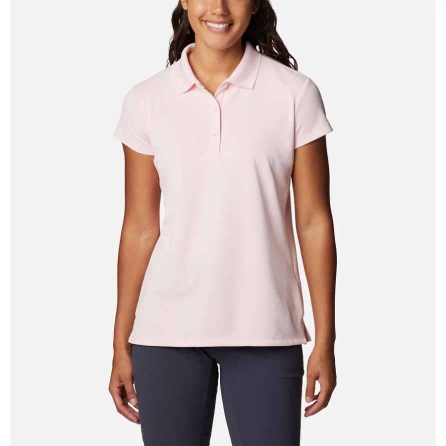 Pfg Innisfree Kurzarm Polo Columbia Satin Pink Für Damen