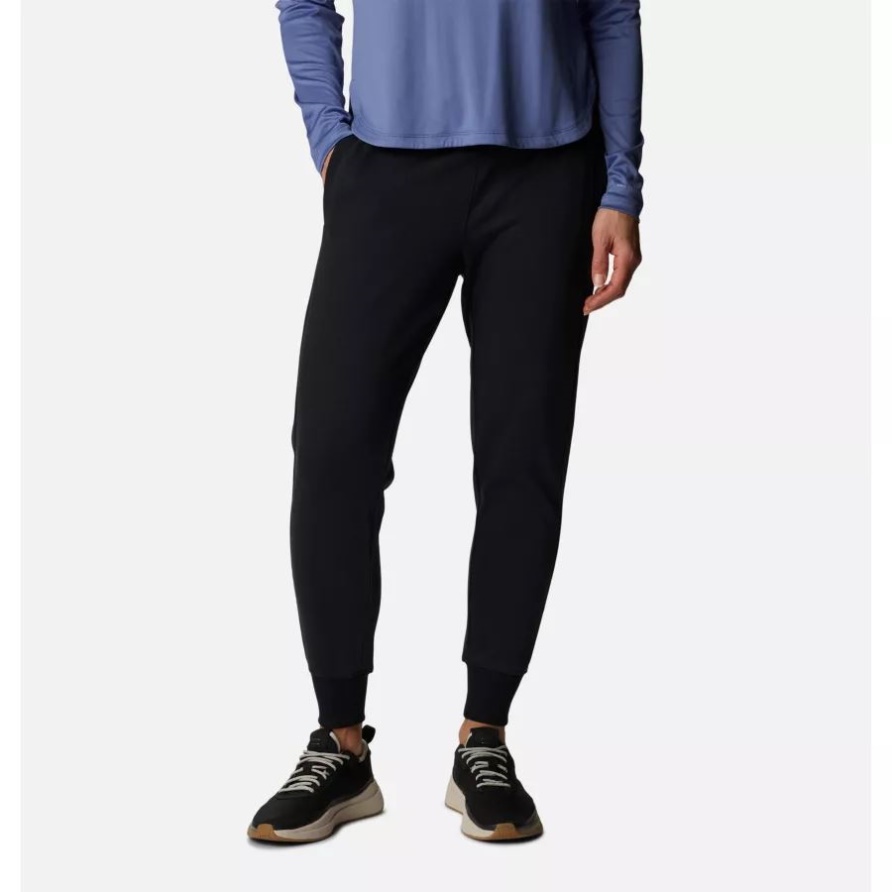 Damen-Jogginghose Aus French Terry, Pfg, Lockeres Wasser, Columbia Black