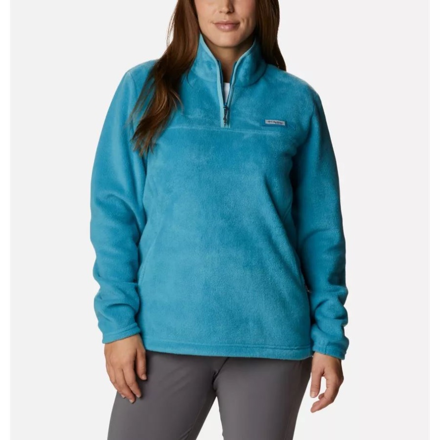 Damen-PFG Slack Water Fleecepullover Mit Halbem Reißverschluss Deep Marine/Sea Wave Columbia