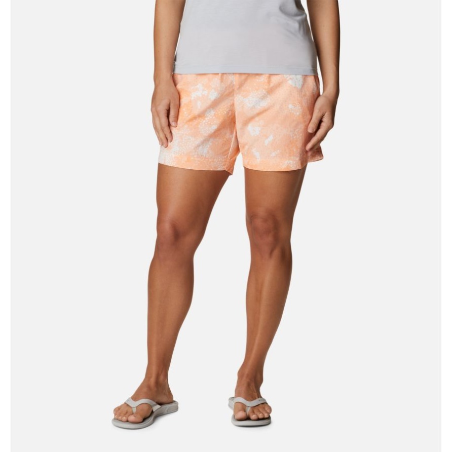 Pfg Super Backcast Water Shorts Für Damen Heller Nektar-/schaumblumendruck Columbia