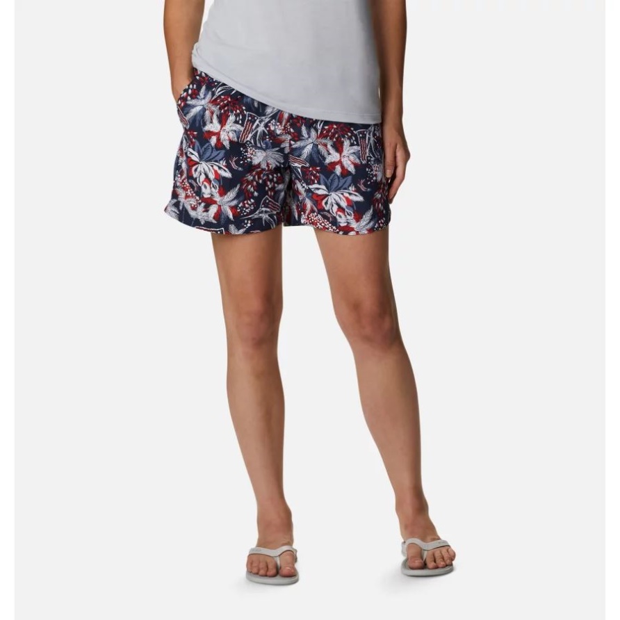 Pfg Super Backcast Water Shorts Damen Columbia Collegiate Navy Firework Fishin'
