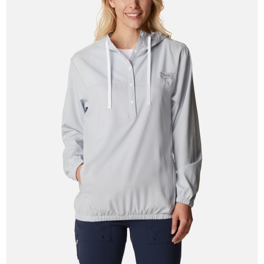 Pfg Tamiami Hoodie Damen Columbia Cirrus Grau/weiß