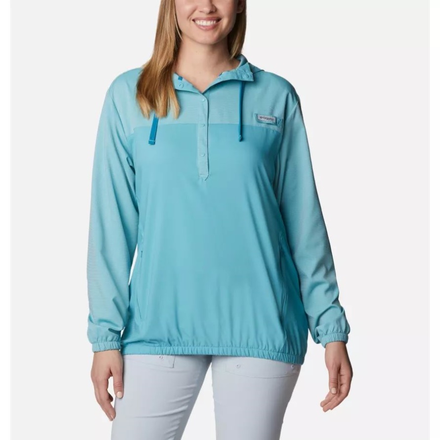 Pfg Tamiami Hoodie Für Damen Sea Wave/deep Marine Columbia