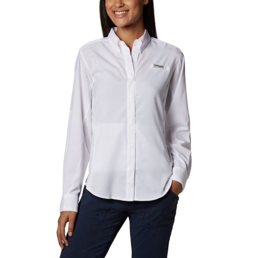 Pfg Tamiami Ii Langarmshirt Für Damen Weiß Columbia