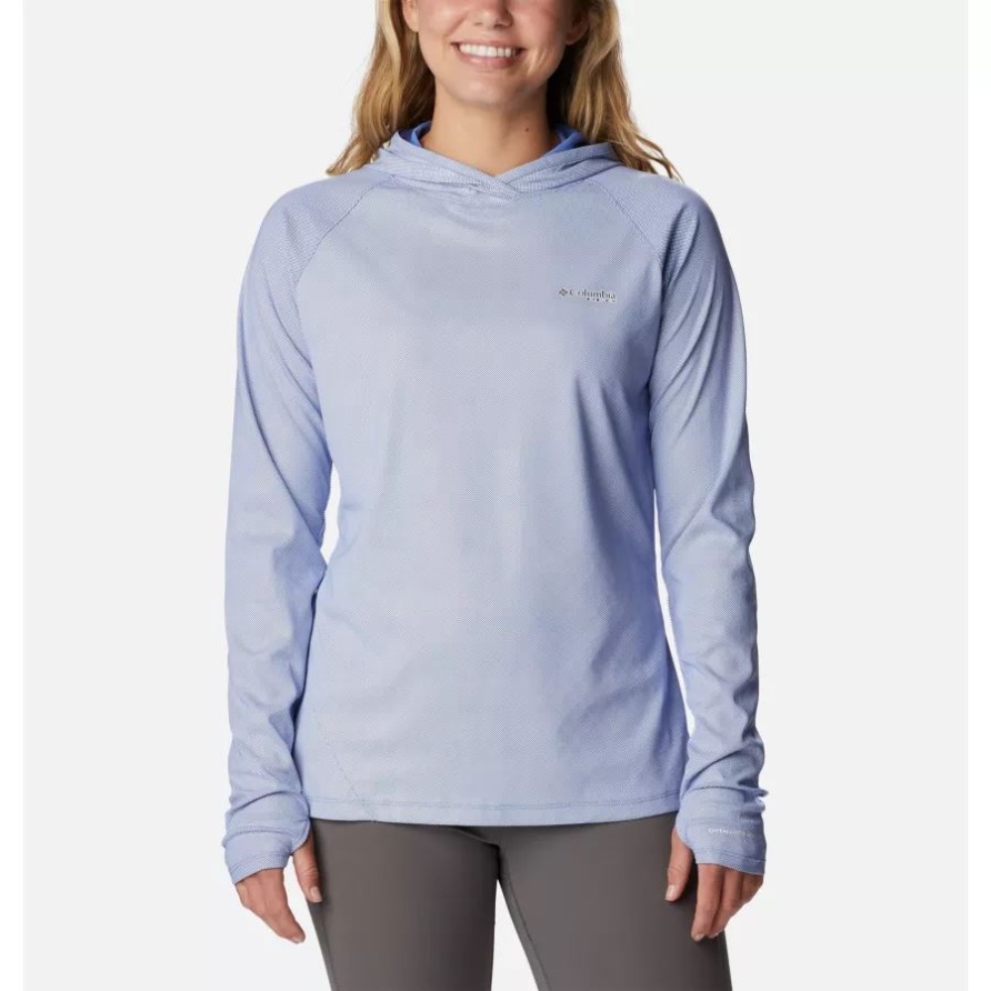 Pfg Tidal Deflektor Ice Langarm Hoodie Columbia Violett Meer Für Damen