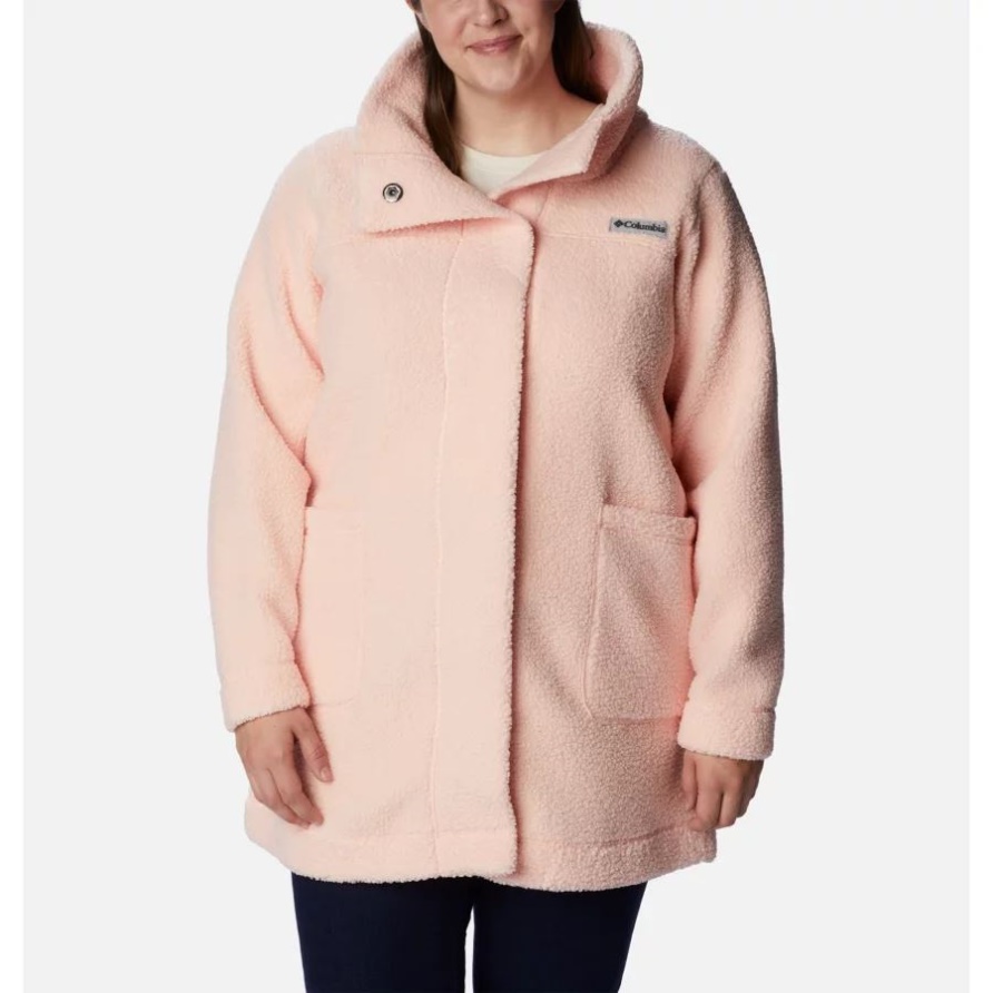 Damen-Panorama-Langjacke Plus Size Columbia Peach Blossom