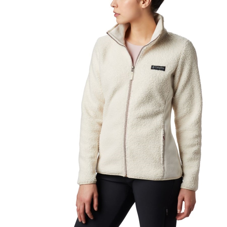 Damen-Panorama-Sherpa-Fleecejacke Columbia Chalk