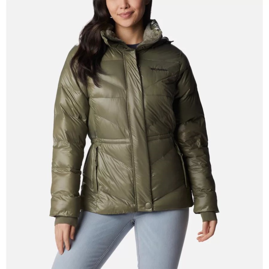 Damen Peak To Park II Isolierte Kapuzenjacke Columbia Stone Green Gunmetal