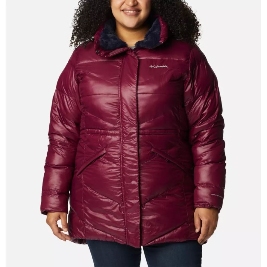 Mid-Isolated-Jacke Von Peak To Park Für Damen In Übergröße Marionberry Gunmetal Columbia