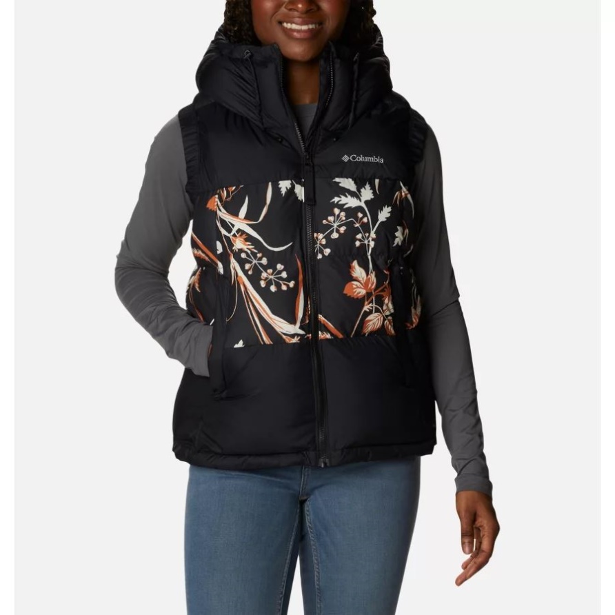 Pike Lake Ii Isolierweste Für Damen Schwarz/schwarz Fallgrass Print Columbia