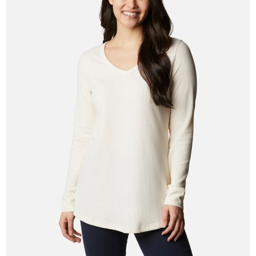 Damen Pine Peak Langarm Thermo-Tunika Columbia Chalk Heather