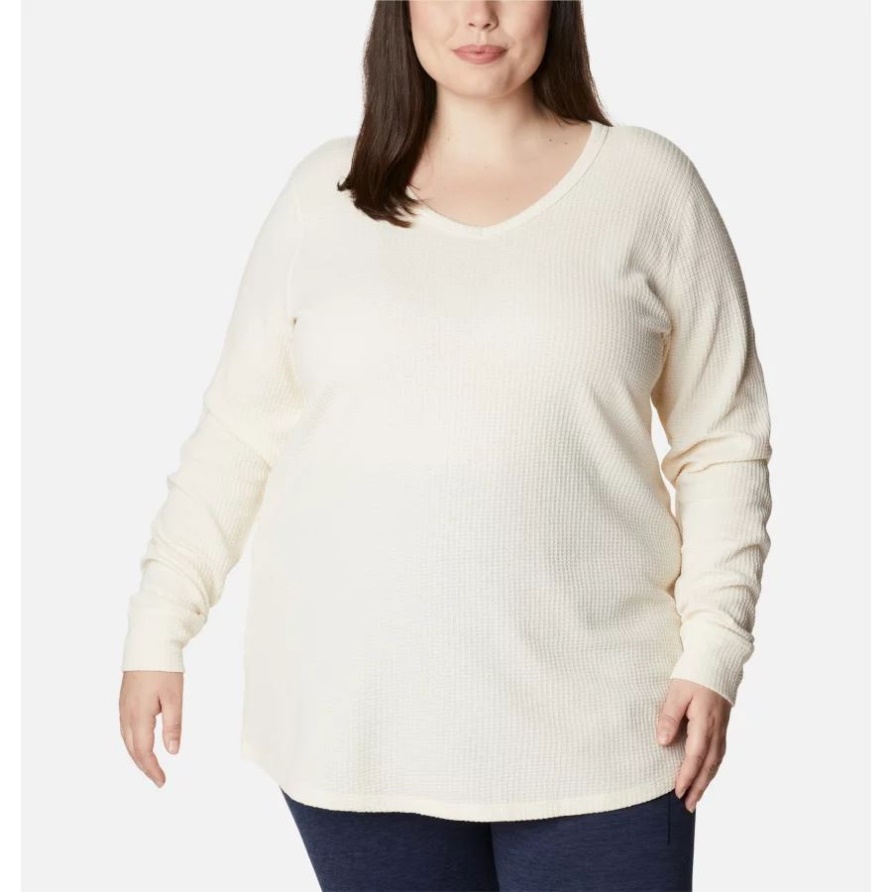 Thermo-Tunika Mit Langen Ärmeln Aus Kiefernspitze Für Damen In Übergröße Kreide Heather Columbia