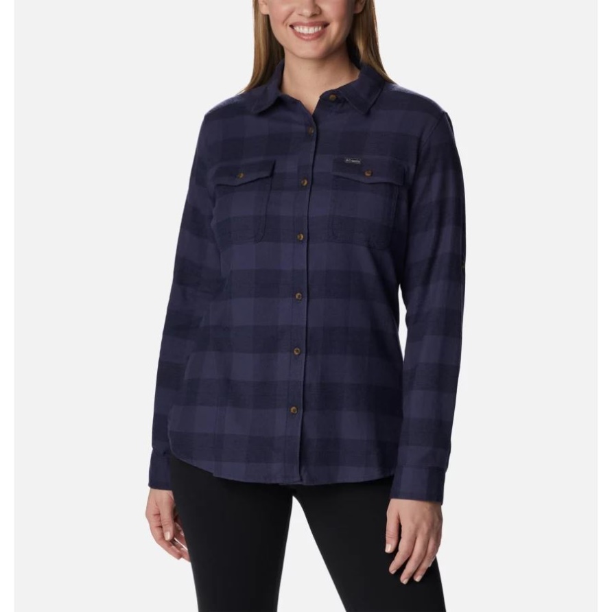 Damen Pine Street Stretch Flanell Nachtaktiver Twill Columbia