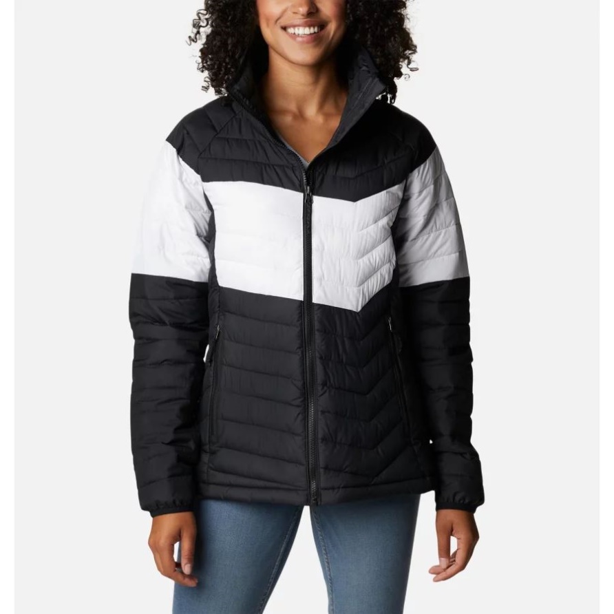 Damenpuder Lite Blockjacke Schwarz/weiß/schwarz Columbia