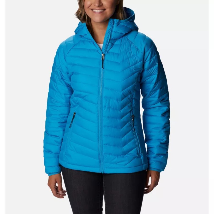 Puder Lite Kapuzenjacke Für Damen Columbia Blue Chill