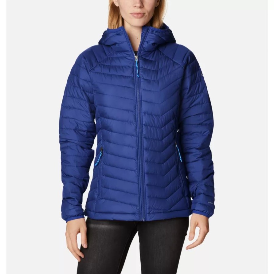 Damenpuder Lite Kapuzenjacke Dark Sapphire Columbia