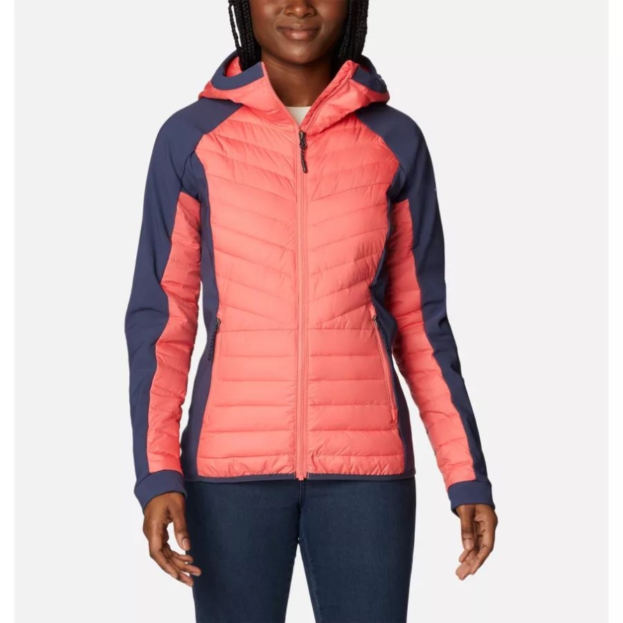 Hybrid-Kapuzenjacke Von Powder Lite Für Damen Blush Pink/Nocturnal Columbia