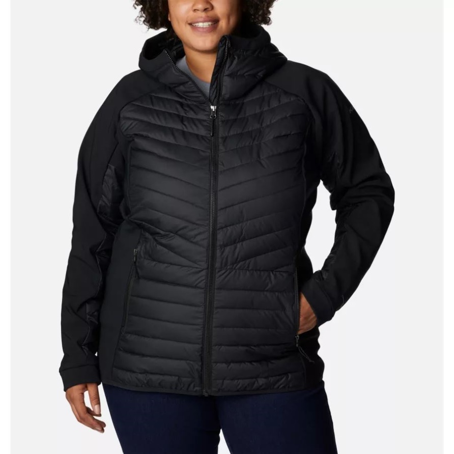 Hybrid-Kapuzenjacke Von Powder Lite Für Damen Plus Größe Black Columbia