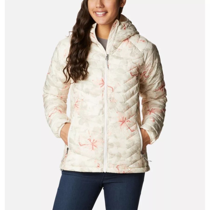 Puder Lite Isolierte Kapuzenjacke Für Damen Kreide Aurelian Print Columbia