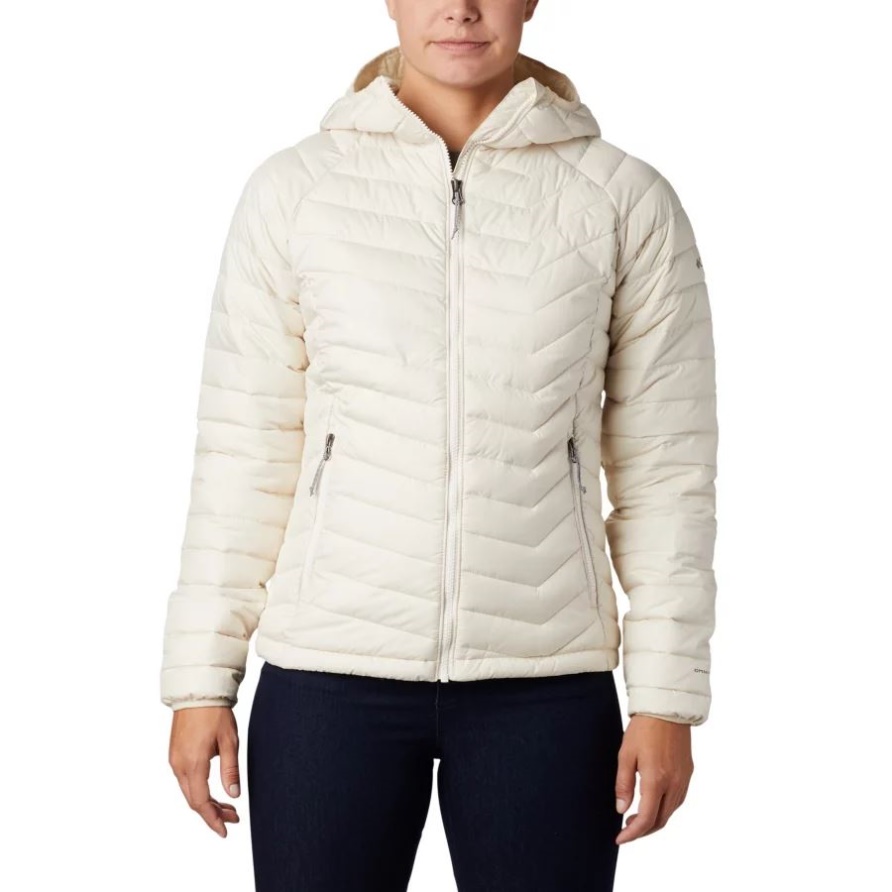 Puder Lite Isolierte Kapuzenjacke Für Damen Columbia Chalk