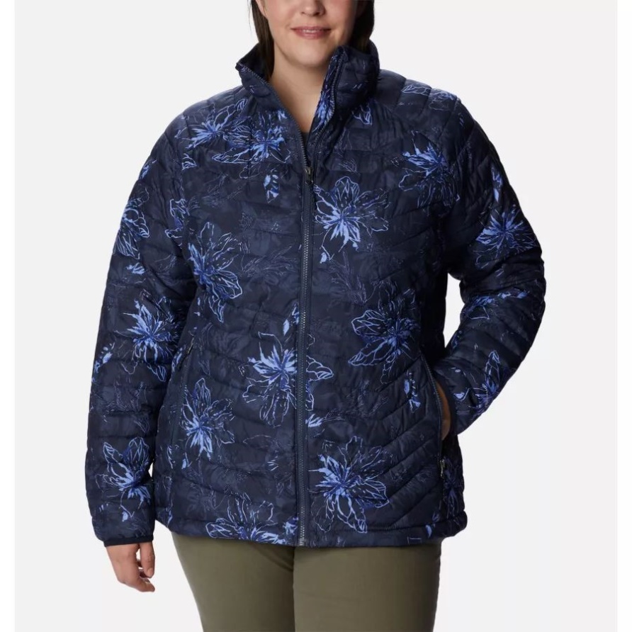 Damenpuderjacke Plus Größe Columbia Nächtlicher Aurelian-Print