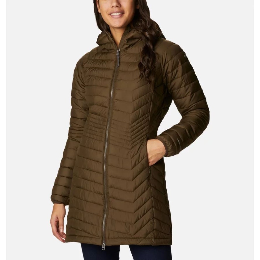 Damen Powder Lite Mid Jacke Olivgrün Columbia
