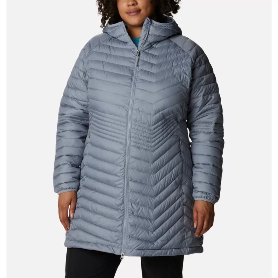 Damen-Powder-Lite-Mid-Jacke In Übergröße Tradewinds Grey Columbia