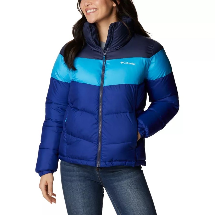 Puffect-Farbblockjacke Für Damen Dark Sapphire/blue Chill/nocturnal Columbia