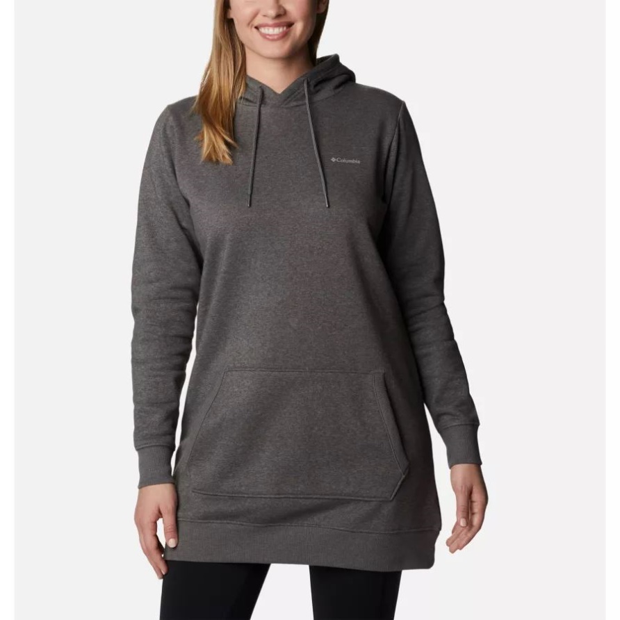 Rush Valley Long Hoodie Für Damen Columbia Charcoal Heather