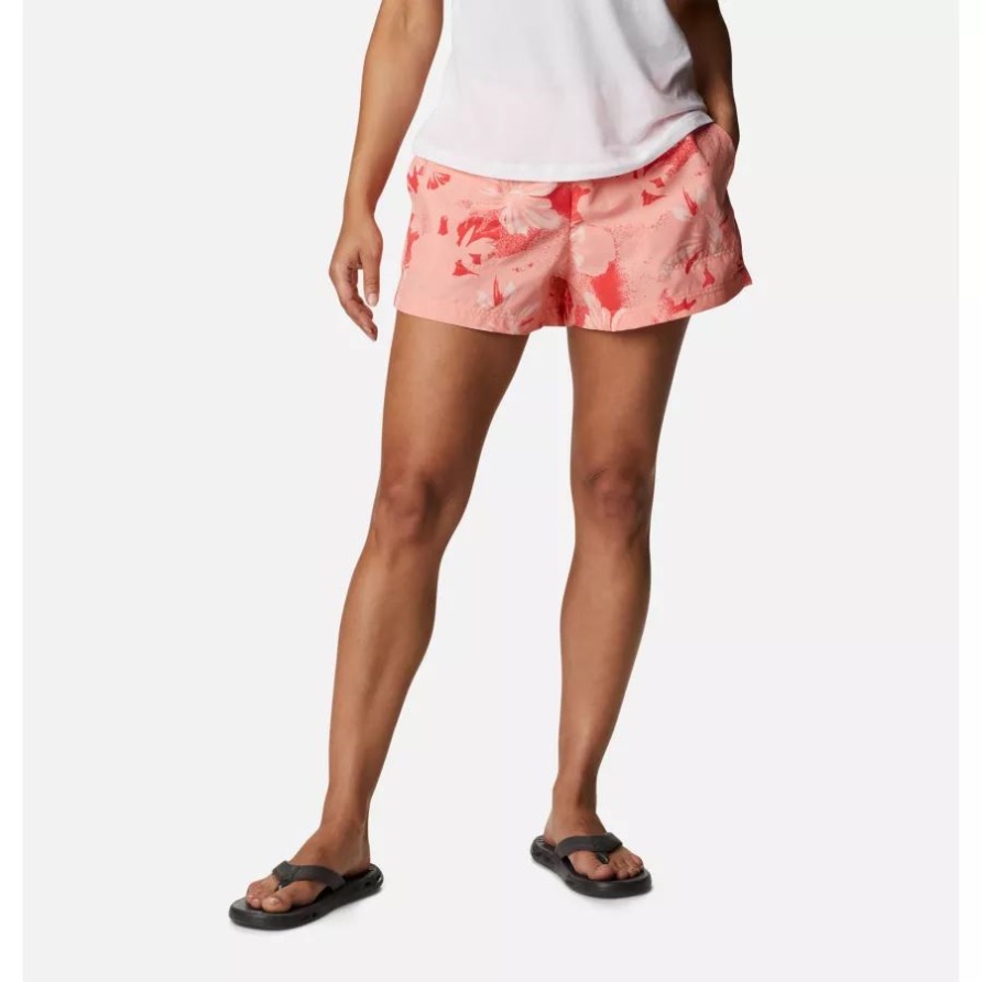 Sandy River Ii Bedruckte Shorts Für Damen Columbia Korallenriff Daisy Party
