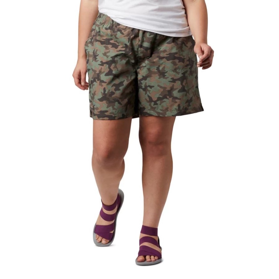 Sandige River Ii Bedruckte Shorts Für Damen Plus Größe Cypress Camo Print Columbia