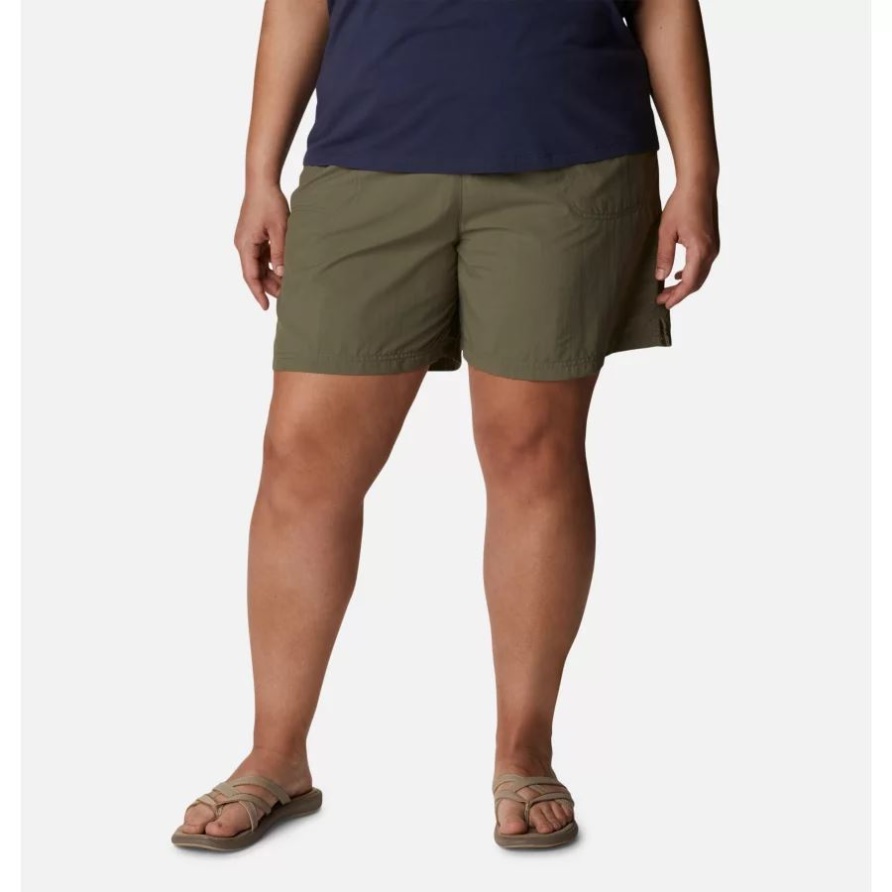 Sandige Flussshorts Für Damen Plus Größe Columbia Stone Green