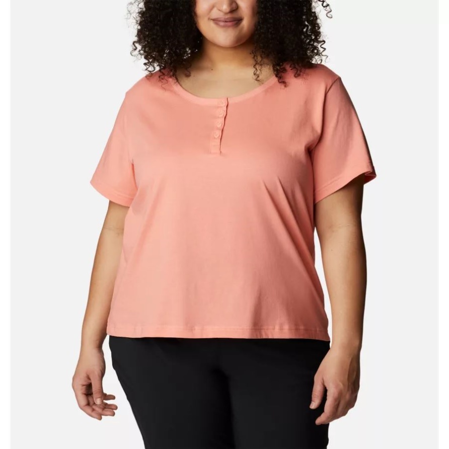 Saphirpunkt-Henley Für Damen In Übergröße Columbia Coral Reef