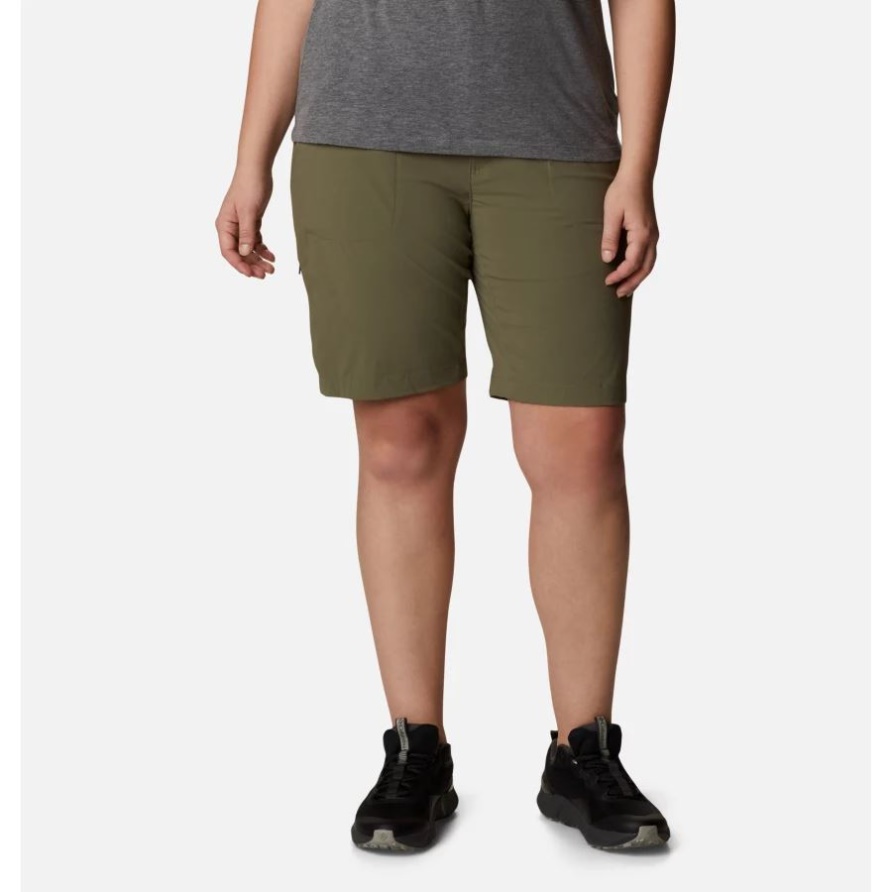 Samstags-Trail-Shorts Für Damen, Plus Größe, Steingrün, Kolumbien
