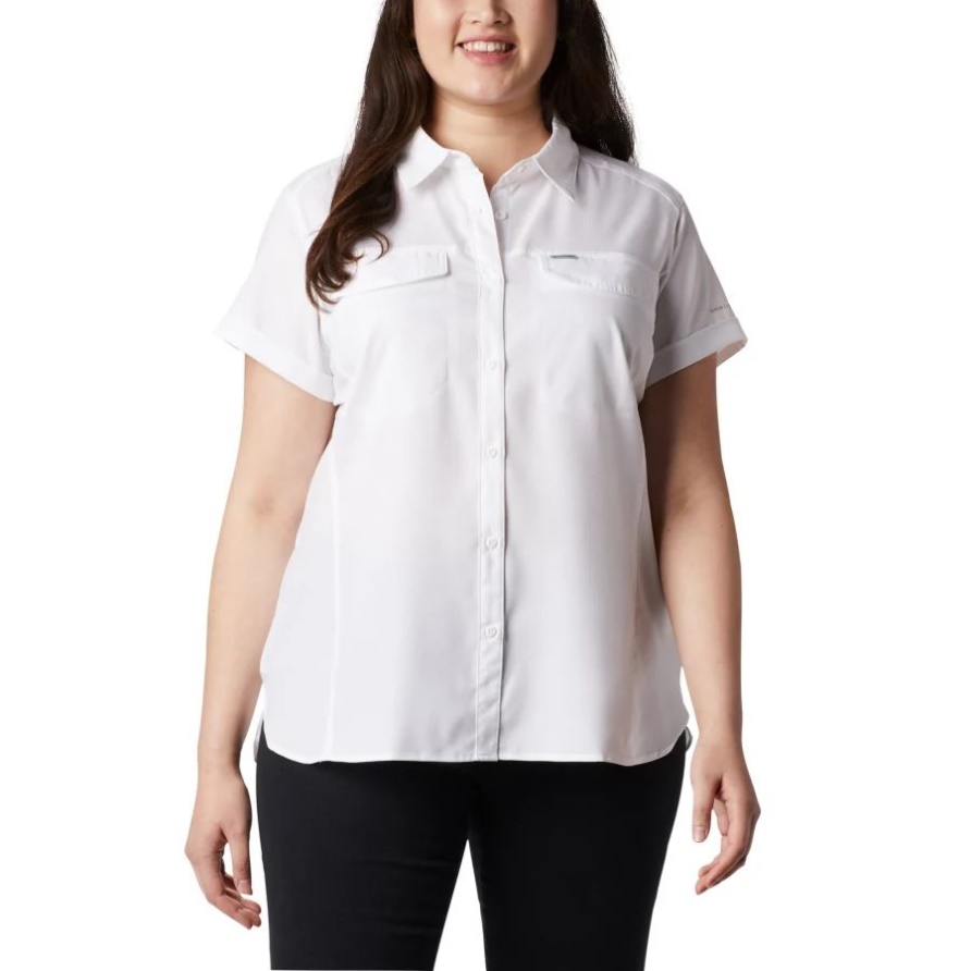 Damen Silver Ridge Lite Kurzarm Plus Size Columbia White