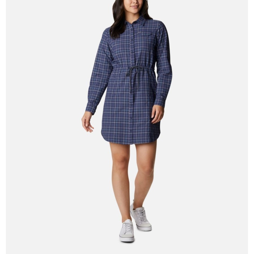 Silver Ridge Neuheitskleid Für Damen Nächtliches Elevationsraster Columbia