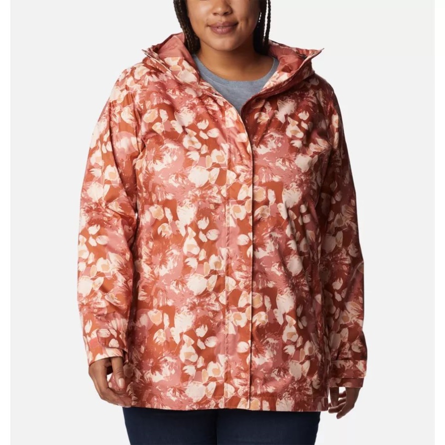 Splash A Little II Jacke Für Damen In Übergröße Columbia Dark Coral Solarized Tonal