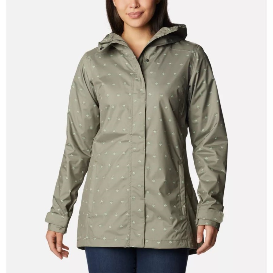 Splash A Little Ii Jacke Für Damen Stone Green Swell Dots Print Columbia