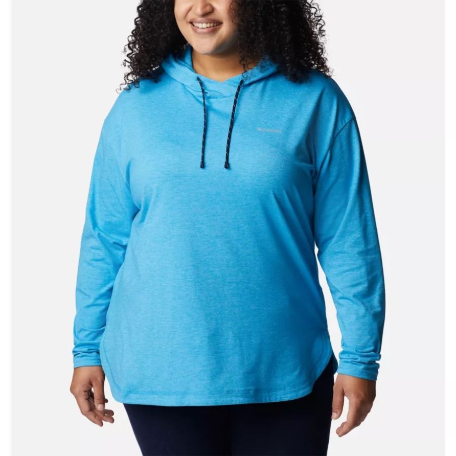Sun Trek Kapuzenpullover Für Damen Plus Größe Columbia Blue Chill Heather