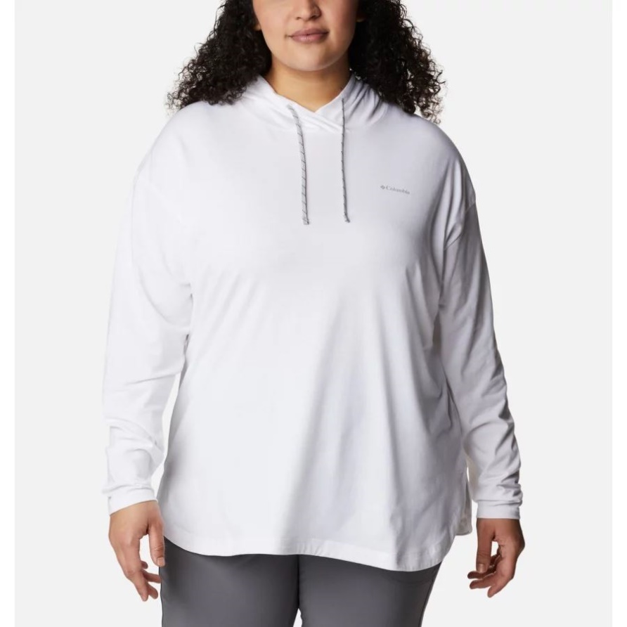Sun Trek Kapuzenpullover Für Damen Plus Größe Columbia White