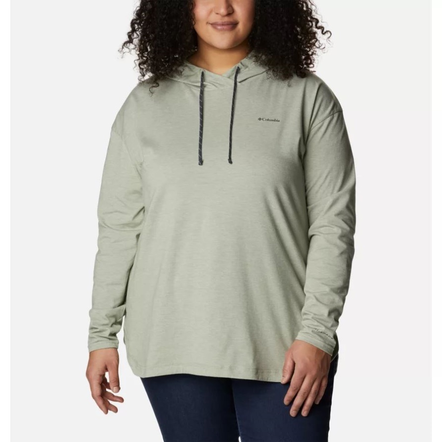 Sun Trek Kapuzenpullover Für Damen Plus Größe Safari Heather Columbia