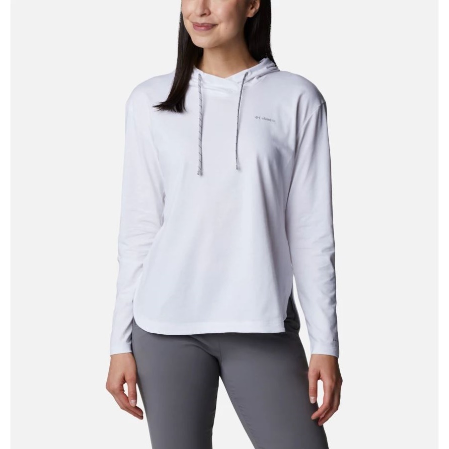 Sun Trek Kapuzenpullover Damen White Columbia