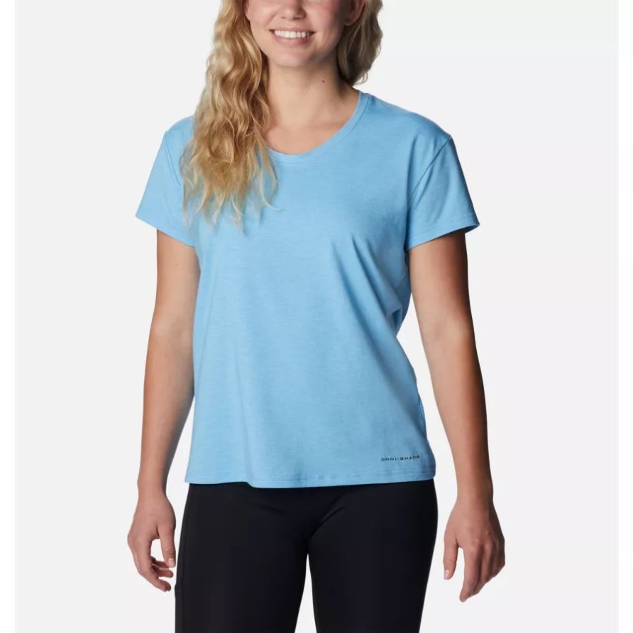 Sun Trek T-shirt Für Damen Vista Blue Heather Columbia
