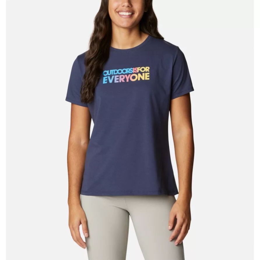 Sun Trek Technisches Grafik-t-shirt Für Damen Columbia Nachtaktiv/jeder Draußen Farbverlauf