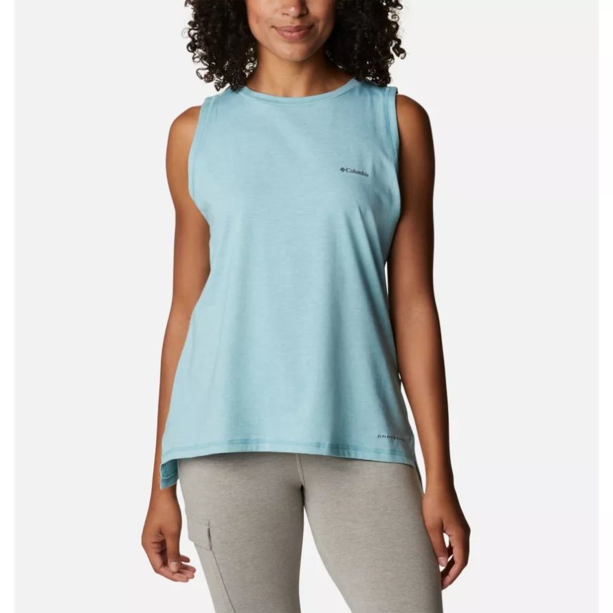 Sun Trek Technisches Tanktop Für Damen Sea Wave Heather Columbia
