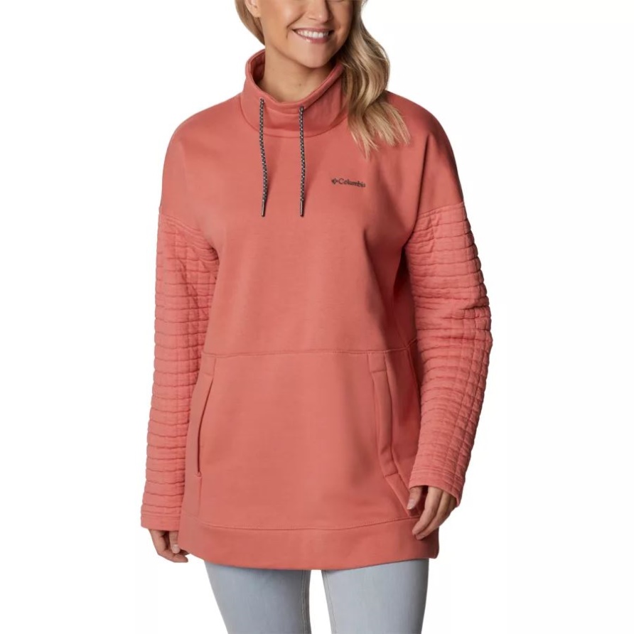 Sunday Summit Oversize Trichterpullover Für Damen Columbia Brand Dark Coral